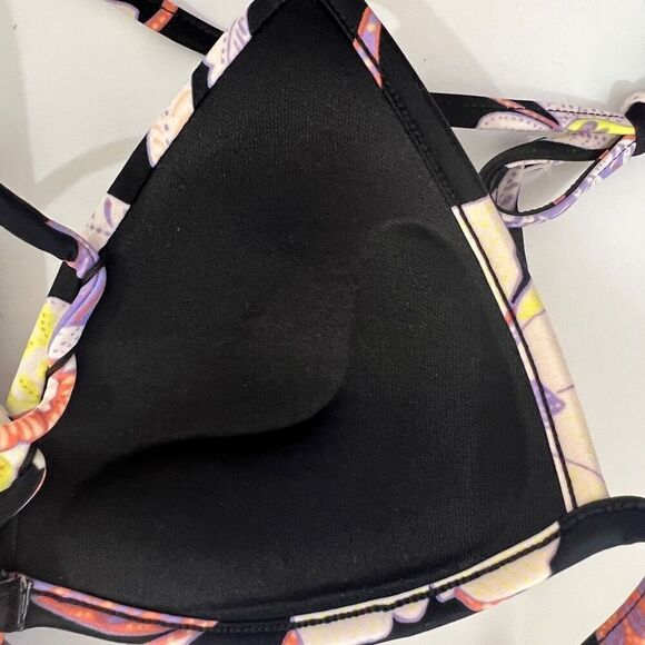 Hula Honey Luna Floral Triangle Bikini Top Juniors Small - Picture 9 of 11